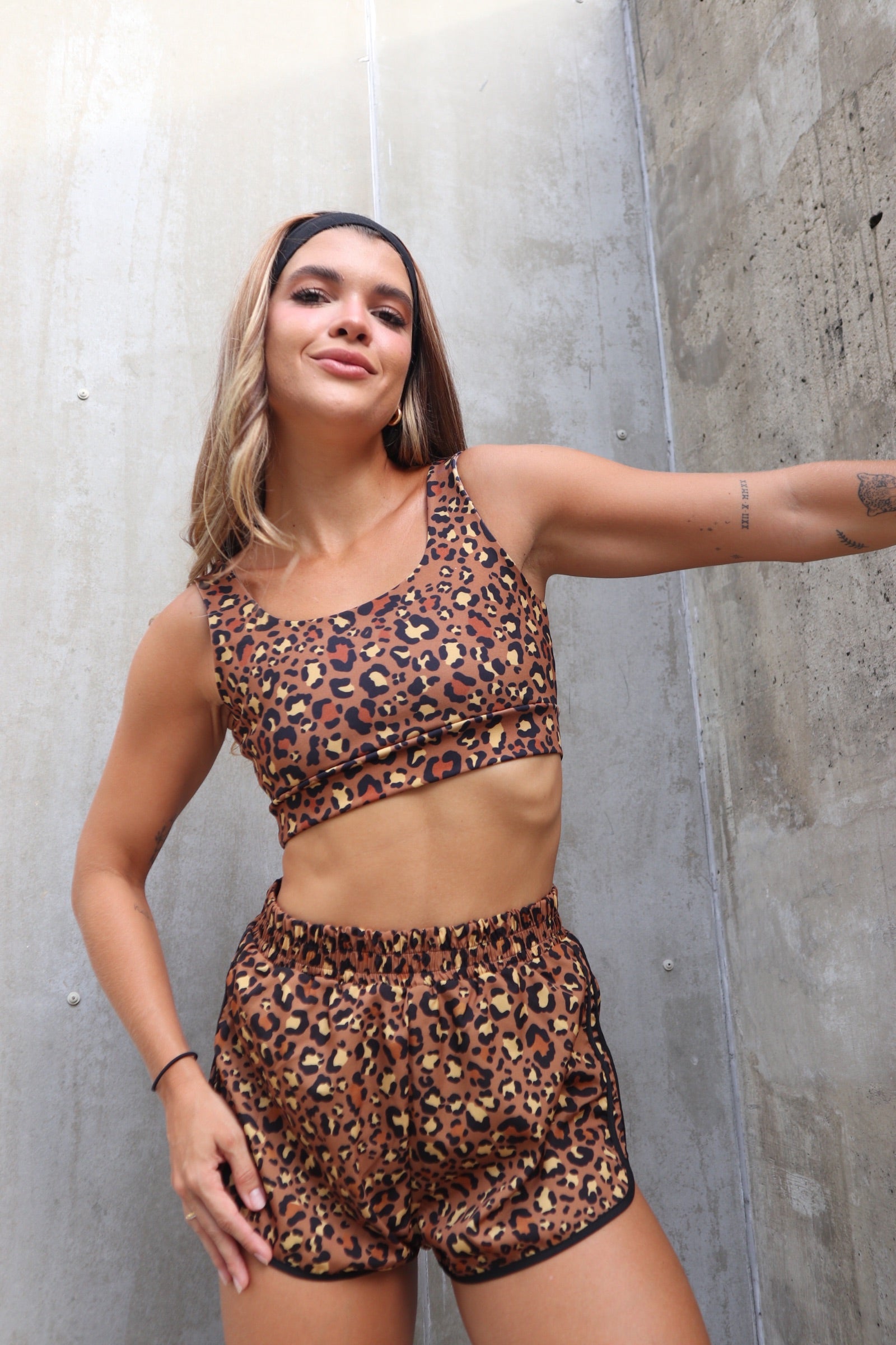 SHORT ANIMALE PRINT FITNESS