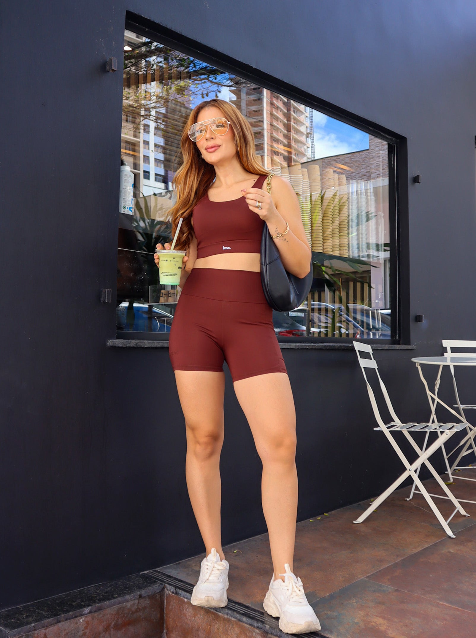 Short Longo Move com Bolso – Marrom